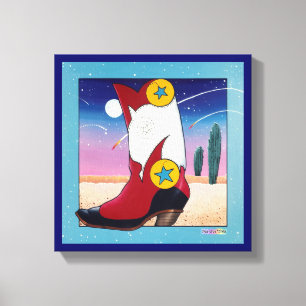 Dressed Up COWBOY BOOTS Gallery Wrapped Canvas