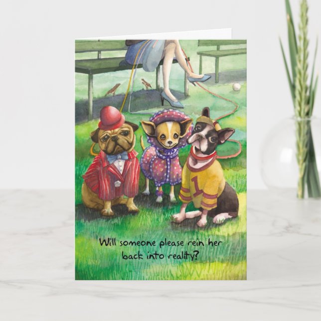Dressed Up Dogs - Good Luck - New Job Card (Front)