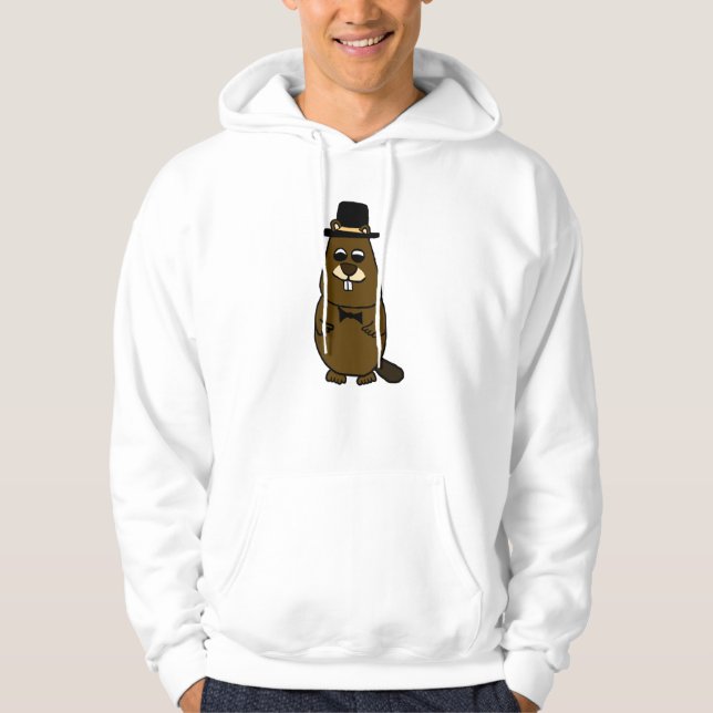 Dressed up Groundhog Hoodie (Front)
