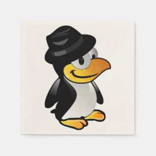 DRESSED UP PENGUIN NAPKIN