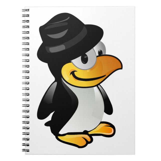 DRESSED UP PENGUIN SPIRAL NOTEBOOK (Front)