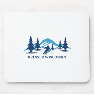 Dresser Wisconsin Ski Resort Skiing Skier Mouse Pad