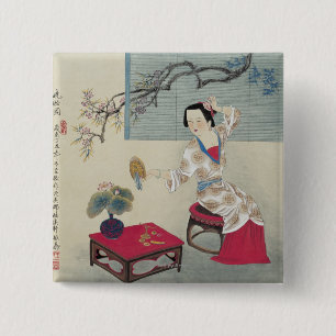 Dressing up in the Morning 15 Cm Square Badge