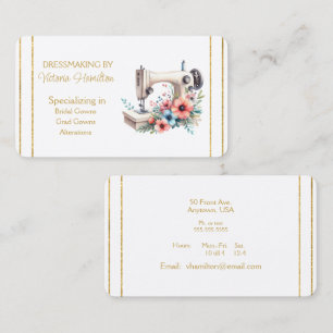 Dressmaker Bridal Gowns Grad Gowns Business Card