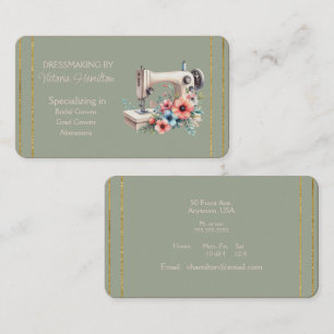 Dressmaker Bridal Gowns Grad Gowns Business Card