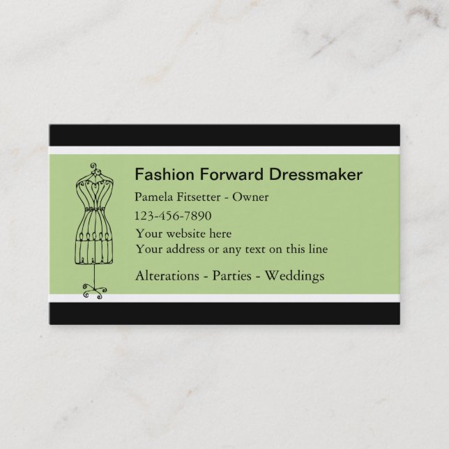 Dressmaker Business Cards (Front)