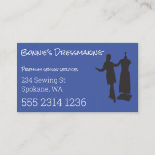 Dressmaker Tailor Create Your Own Easy Generic Bus Business Card