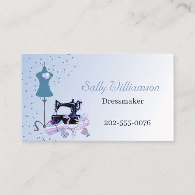 Dressmaking Seamstress Business Card (Front)