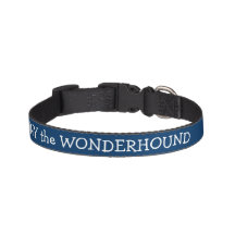 Dressy Midnight Blue Dog Collar Personalised