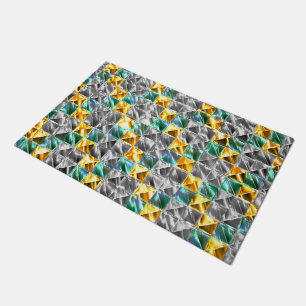  Dressy mint, golden and silver tiles or stained   Doormat
