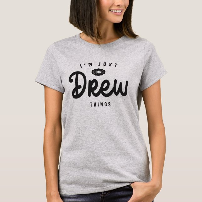 Drew Name Personalised Birthday Name Drew T-Shirt (Front)