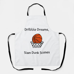 Dribble Dreams, Slam Dunk Scenes Basketball Apron