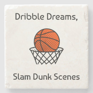Dribble Dreams, Slam Dunk Scenes Basketball Stone Coaster