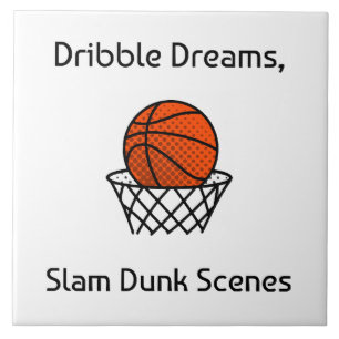 Dribble Dreams, Slam Dunk Scenes Basketball Tile