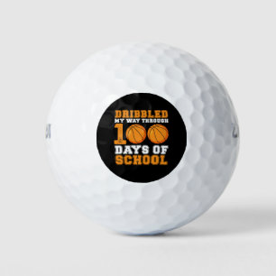 Dribbled My Way Through 100 Days School Basketball Golf Balls