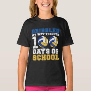 Dribbled My Way Through 100 Days School Volleyball T-Shirt