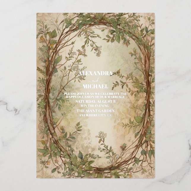 Dried Fan Palm Oasis Botanical Wedding  (Front)