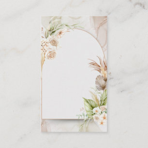 Dried Floral Arch Wedding Invitation with Grass