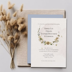 Dried Floral Summer Wedding Invitation