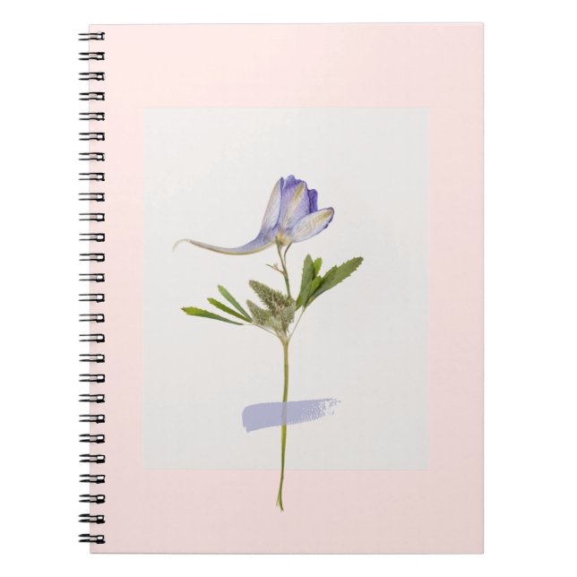 Dried Flower Wall Art Design Spiral Photo Notebook (Front)