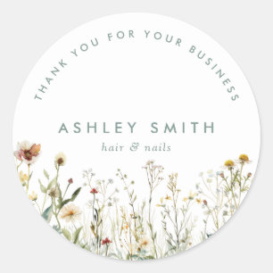 Dried Flowers Classic Round Sticker