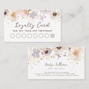 Dried flowers elegant loyalty card