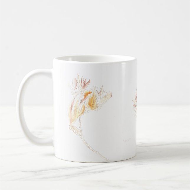 Dried Freesia No. 3 Coffee Mug (Left)