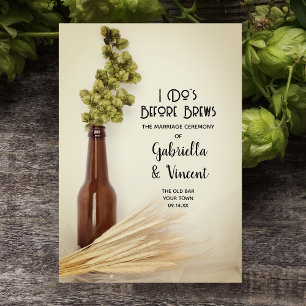 Dried Hops and Wheat Brewery Wedding  Tri-Fold Programme
