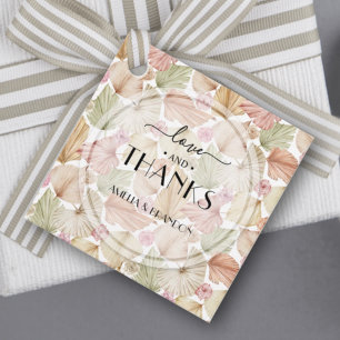 Dried Leaves Flowers Bridal Shower Favour Tags
