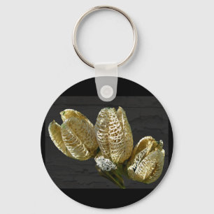 Dried Lily Seed Pods Key Ring