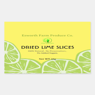Dried Lime Slices Custom Product Sticker