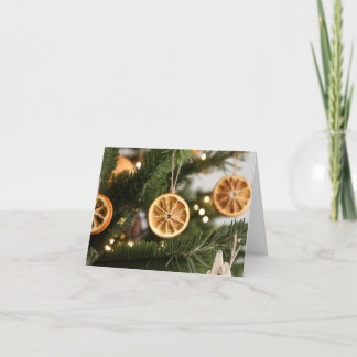 Dried Orange Ornaments Holiday Card 