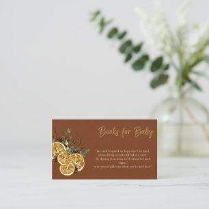 Dried Orange Slices and Spice Fall Books for Baby Enclosure Card