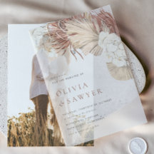 Dried Palm Leaves and White Orchids Boho Wedding