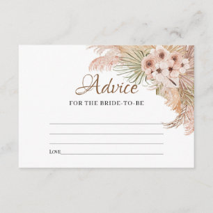  Dried Palm Pampas Grass Advice for the Bride  Enclosure Card