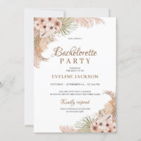 Dried Palm Pampas Grass Orchid Bachelorette