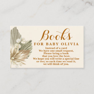 Dried Palms Lunaria Books for Baby Request Card