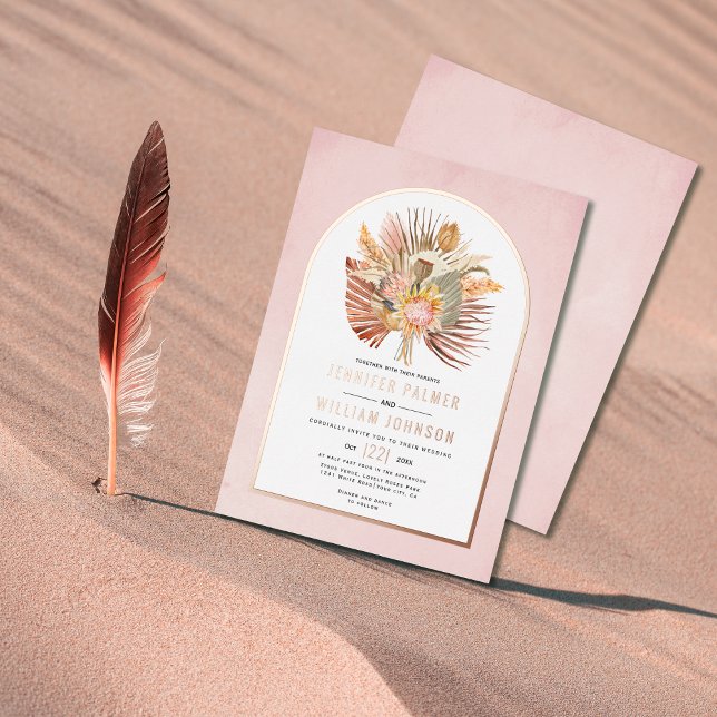 Dried palms, pampas grass pink wedding rose gold (Creator Uploaded)