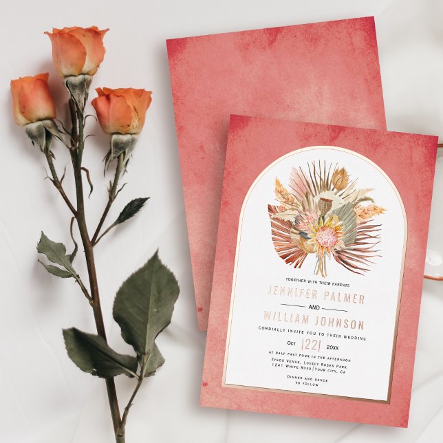 Dried palms, pampas grass pink wedding rose gold (Creator Uploaded)