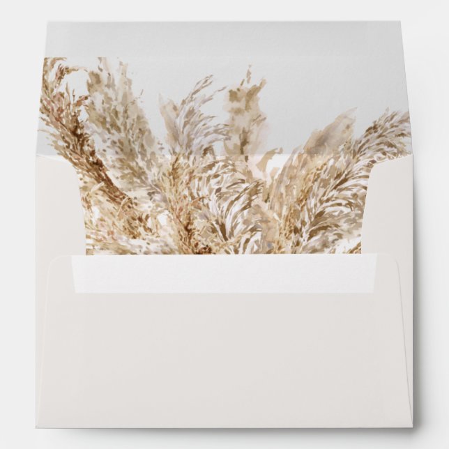 Dried Pampas Grass Lined Envelope (Back (Bottom))