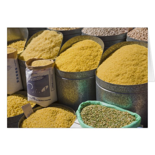 Dried pasta and beans for sale, Marrakech, 2 (Front Horizontal)