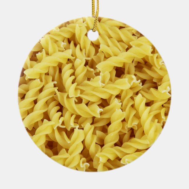 Dried Pasta (Italian Food) Ceramic Tree Decoration (Front)