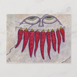 Dried Pepper Smile Postcard