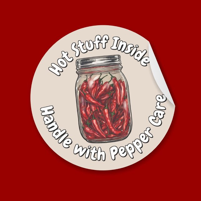 Dried Peppers Jar Classic Round Sticker (Creator Uploaded)