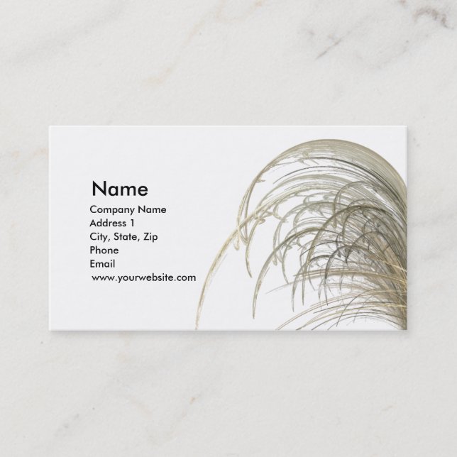 Dried Prairie Grass Business Card (Front)