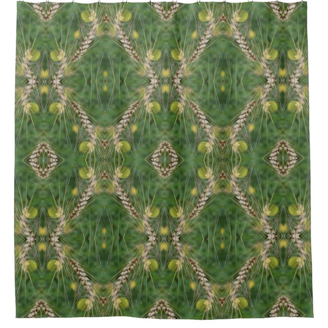 Dried Summer Grass Abstract   Shower Curtain (Front)