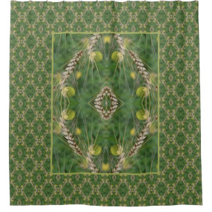 Dried Summer Grass Nature Art Pattern Shower Curtain