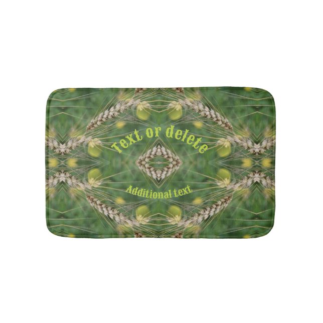 Dried Summer Grass Personalised  Bath Mat (Front)