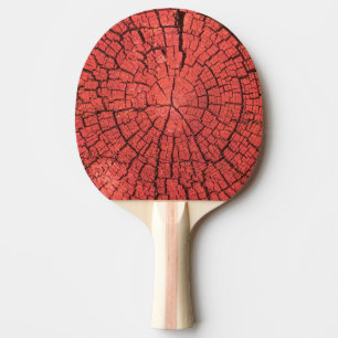 Dried Tree Log Cutaway Pinkish Red Wood Photo Ping Pong Paddle