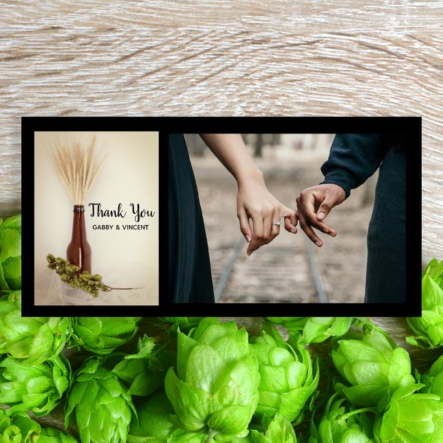 Dried Wheat and Hops Brewery Wedding Thank You (Creator Uploaded)